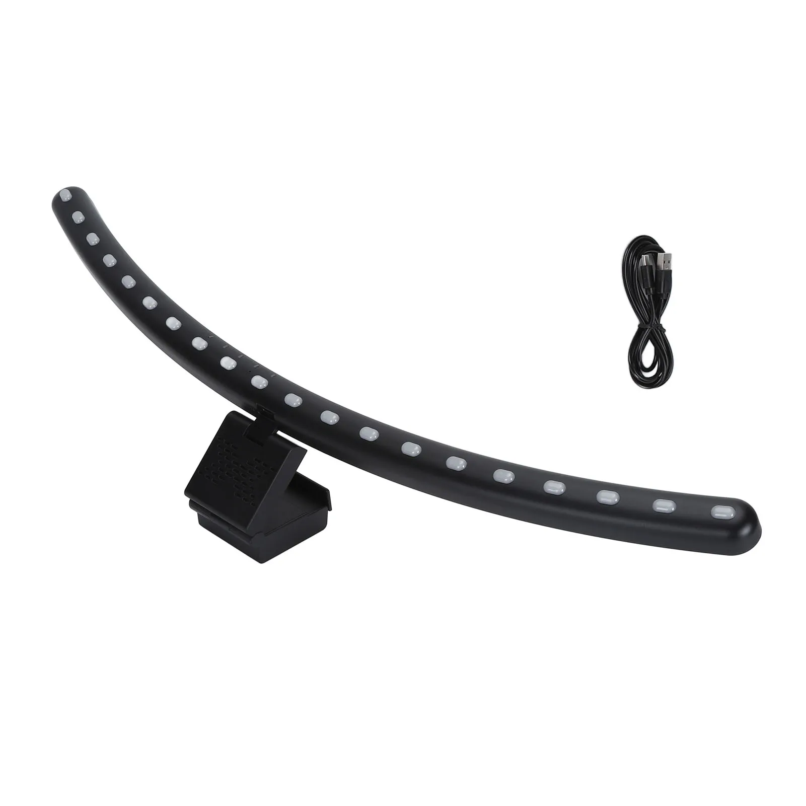 

RGB Monitor Light Bar Eye Caring Screen Light Bar 2 In 1 Curved Musical Rhythm Dual Light Source Adjustable Angle for