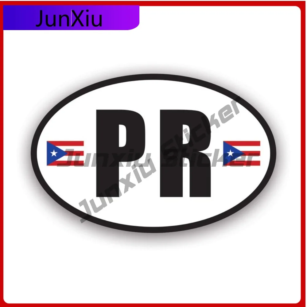 

Puerto Rico Oval Scratch Resistant Weather Resistant Funny For Motorcycle Car Window Truck No Residue Easy To Remove Accessories