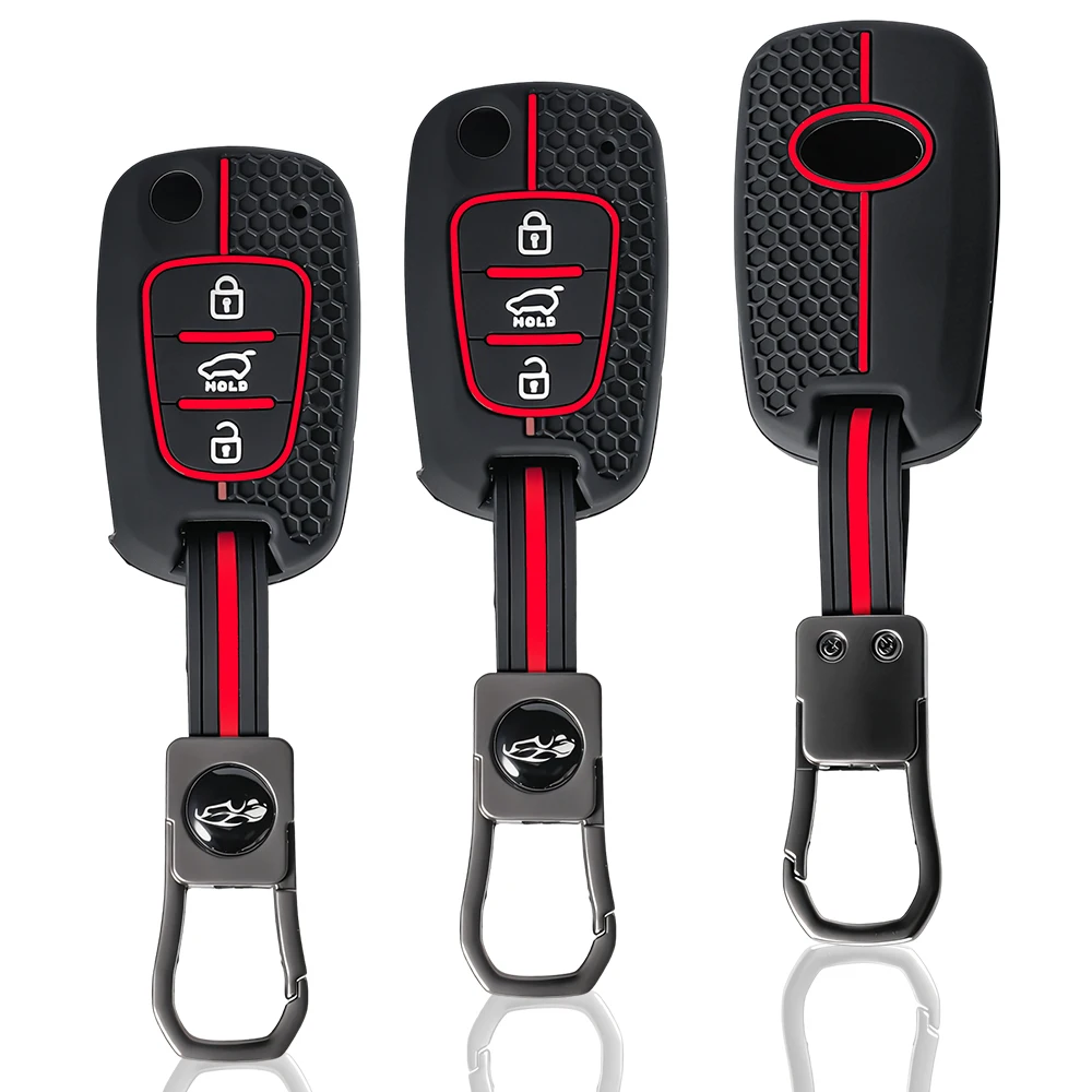 

Силиконовый чехол для автомобильного ключа Hyundai i20, i30, ix20, ix25, ix35, Elantra, Accent; для KIA Sportage, Rio 3, Soul, Optima, Ceed, Pro, K5, K2