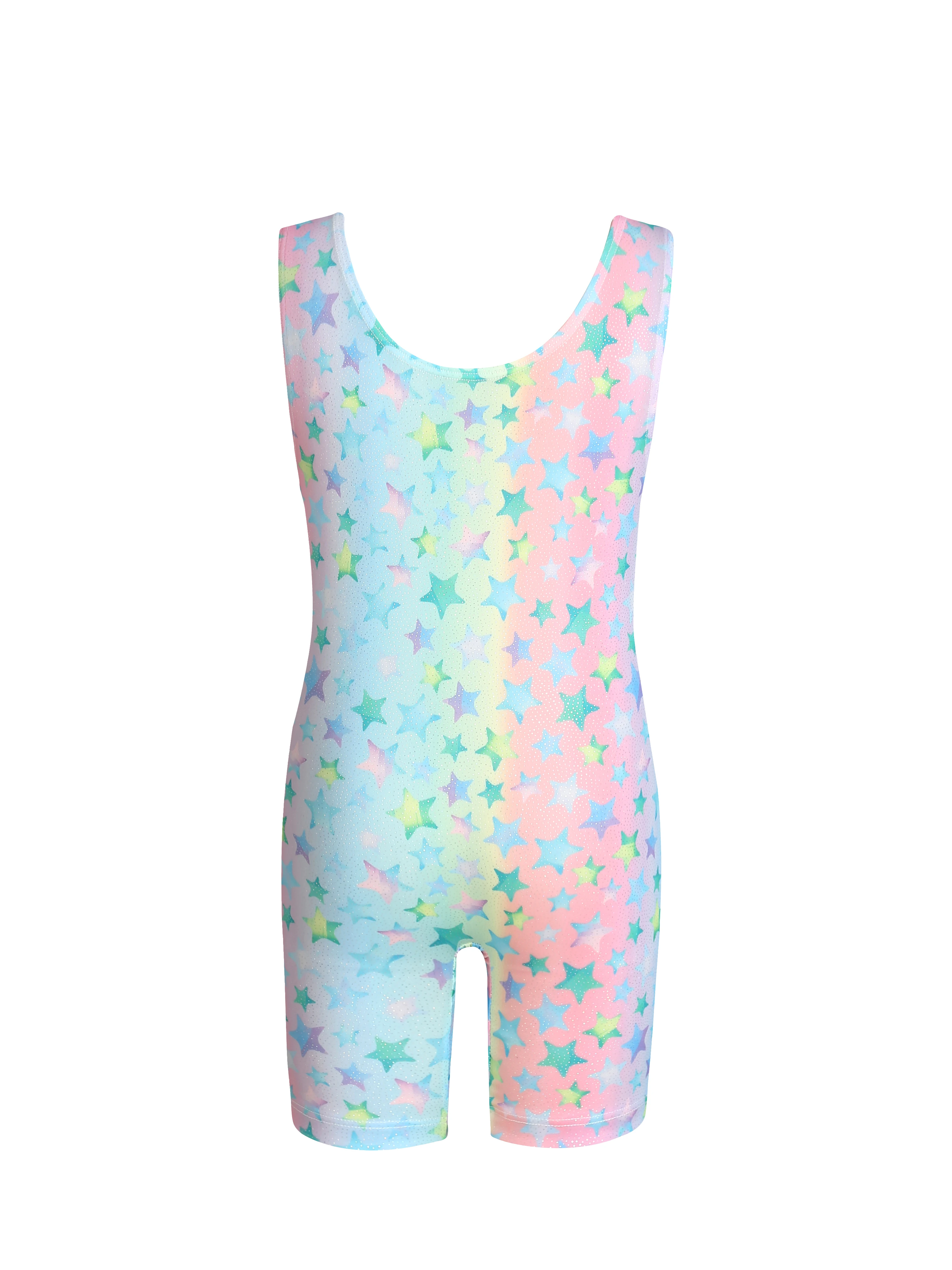 Girls Sleeveless Athletic Jumpsuit Gymnastics Practice Performance Leotards Outfit Cycling Training Wear Kids Clothes