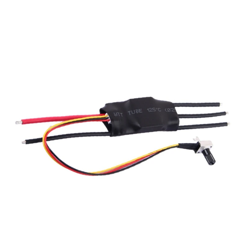 1 Piece Three-Phase Brushless And Hall-Free DC Motor Controller 7-24V DC Motor ABS BLDC ESC With Potentiometer Cooling