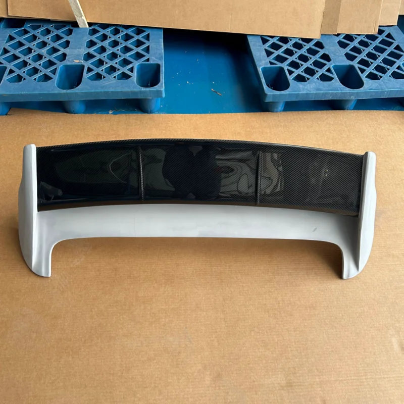 For Ford 2013-17 Fiesta ST Facelift Portion Carbon RS Style Rear Spoiler Fiber Glass Trunk Wing Trim Kit Bootlid Cover Splitter view 4