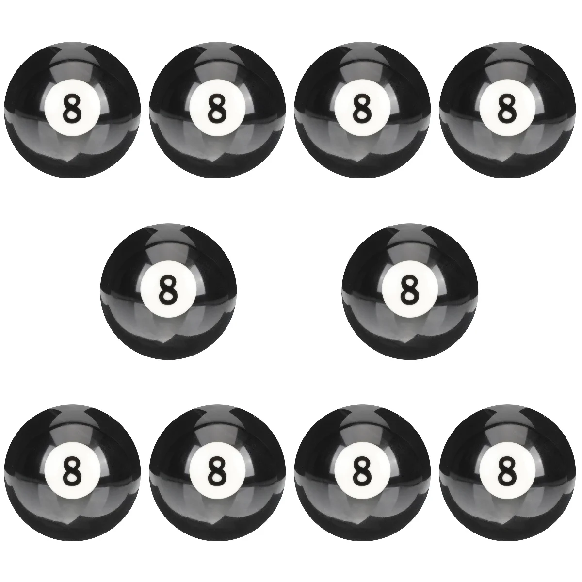 

10pcs 10 Pack Pool Billiard Accessories Billiards Replaceable Ball Practical Black Balls Practice