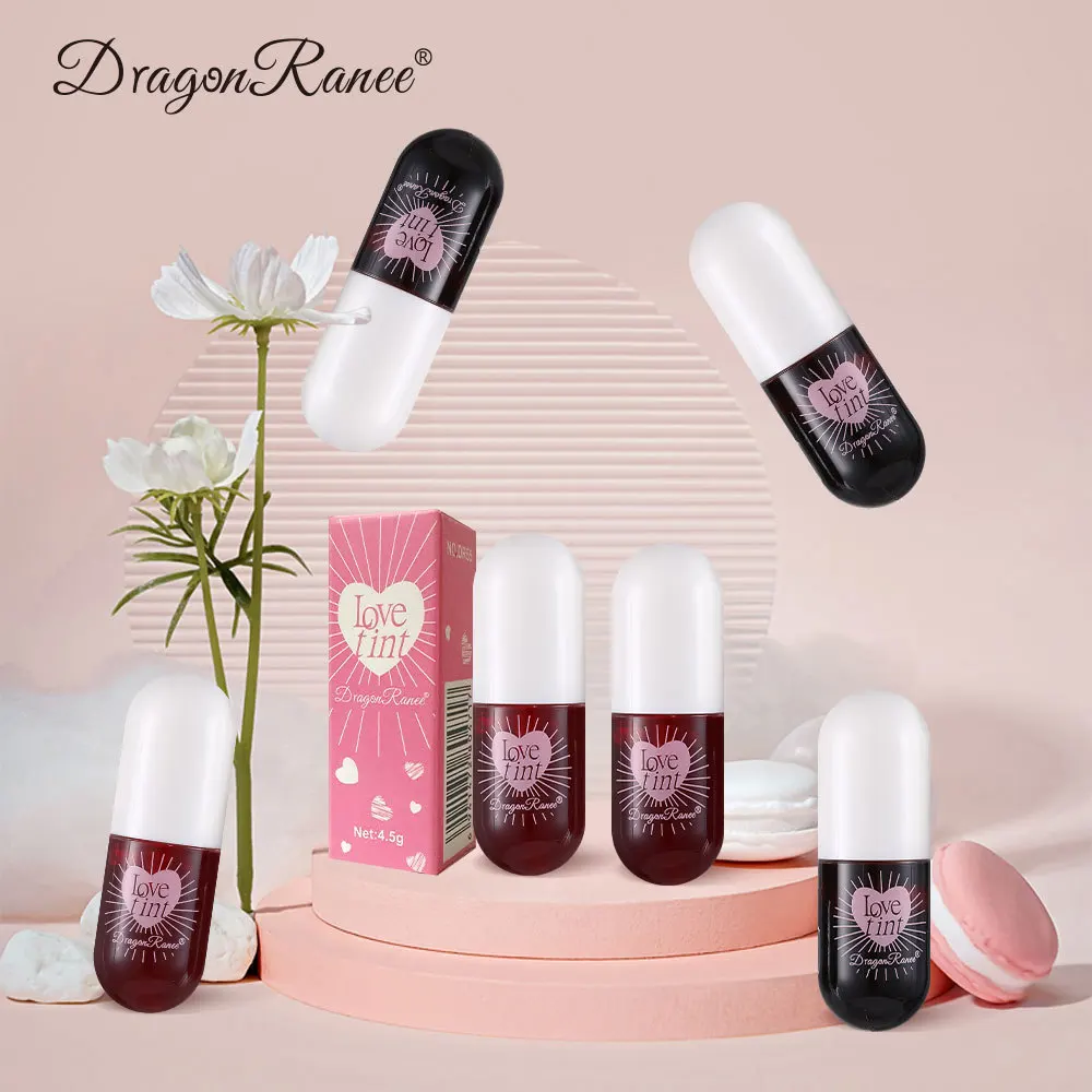 Dragon ranee Lip Dye flüssige Lippen glasur niedlichen wasserdichten Antihaft-flüssigen Lippenstift 6 Farben erhältlich