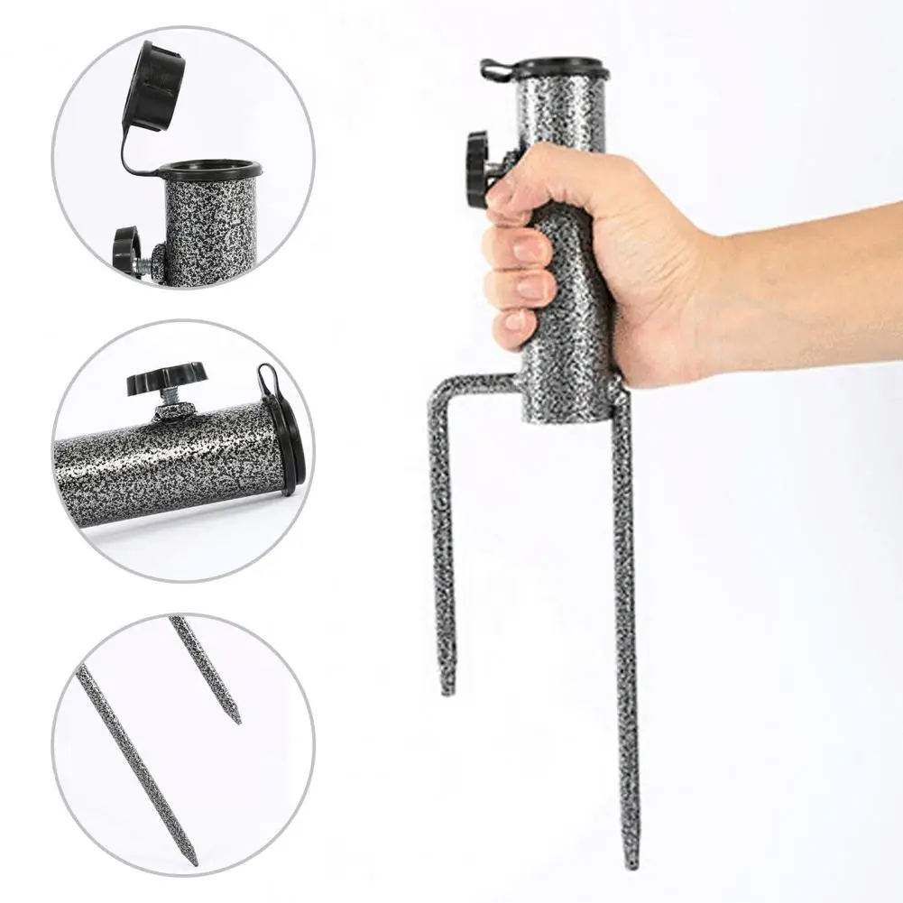 Metal Umbrella Holder Heavy Duty Patio Umbrella Holder Ground Stake for Outdoor Garden Beach Adjustable Parasol Flagpole