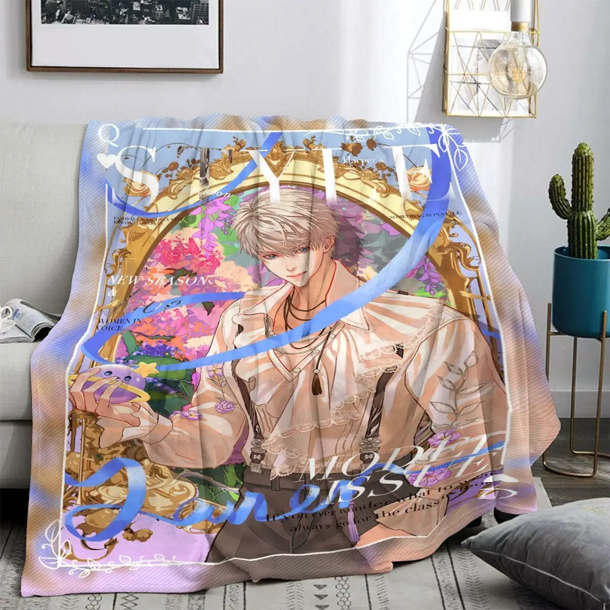 Amor y espacio profundo Sylus Xavier Rafayel manta de Franela suave y cálida primavera otoño aire acondicionado manta ropa de cama Anime Cosplay