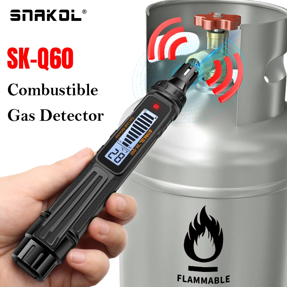 Detector Portátil de Gás Combustível Tester Vazamento de Gás 1000ppm Alarme de Som e Tela Sniffer Gás Ferramentas de Teste para Metano Natural Novo