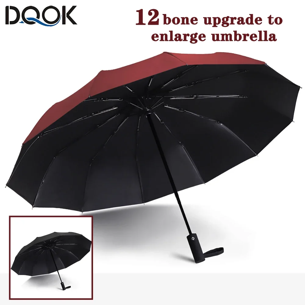 

Windproof Automatic Folding Umbrella Female Male Twelv Bone Car Luxury Large Business Umbrellas Men Rain Women Gift Parasol