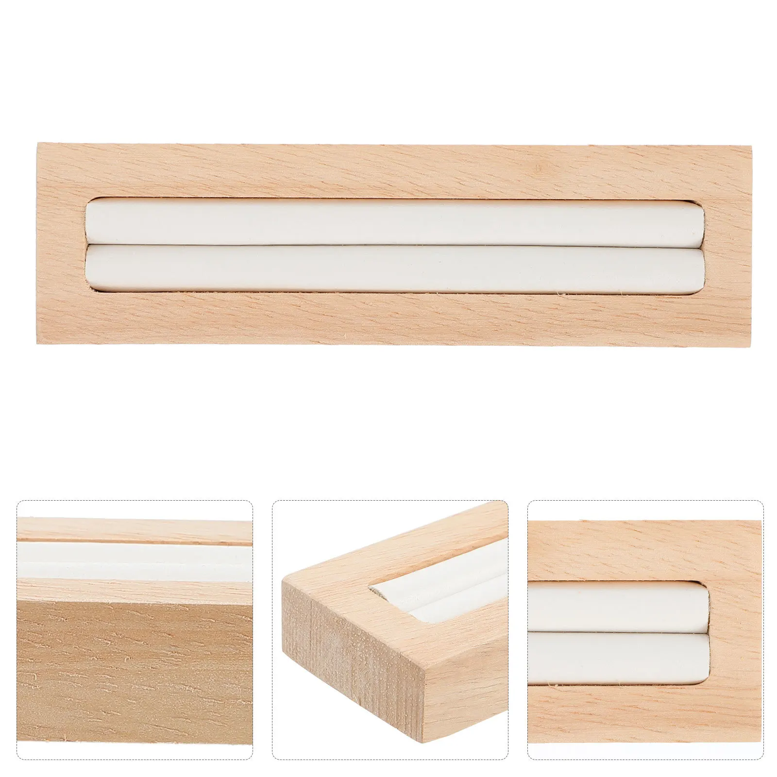 1pc vassoio per anelli gioielli organizzatore di immagazzinaggio in legno di faggio per anelli orecchini display supporto da tavolo da appoggio regalo di nozze