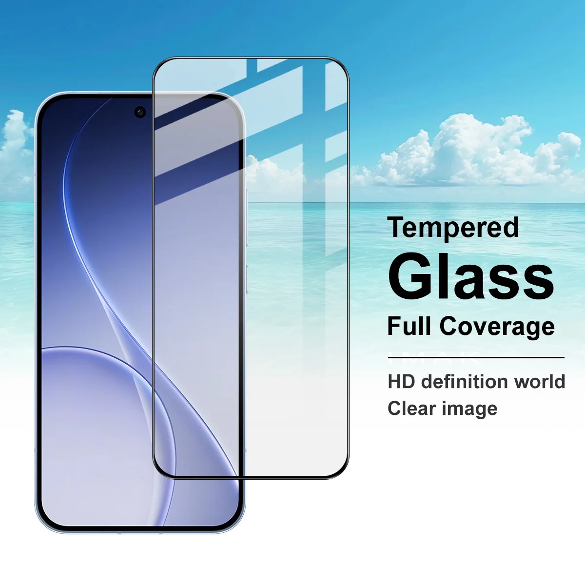 IMAK Pro+ Vidrio templado para OPPO Reno 15 Pro 5G Protector de pantalla Película Soporte Huella digital
