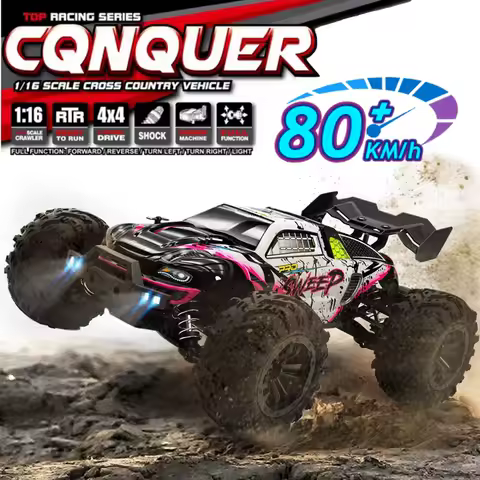 4WD 1:16 80KM/H 슈퍼 브러시리스 50KM/H 브러시 RC 자동차 4x4 오프로드 원격 제어 고속 드리프트 레이싱 트럭 장난감 어린이 성인용