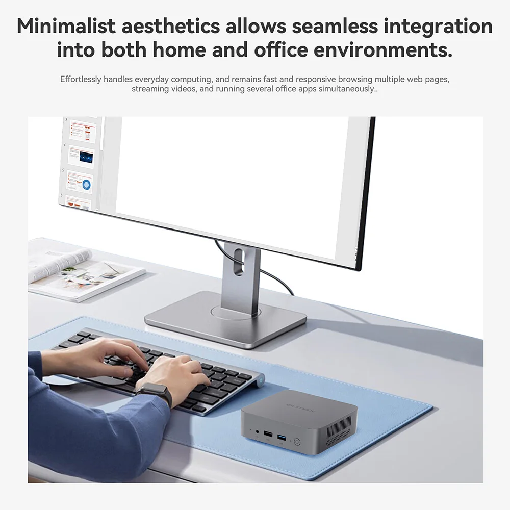 Oumax-Mini PC intel n5095,デスクトップ,サイレント,1000 Mbps LAN, 8GB, 128GB,オフィスコンピューター,vs Mini s12 pro b4 plus,8GB, 256GB, 2024