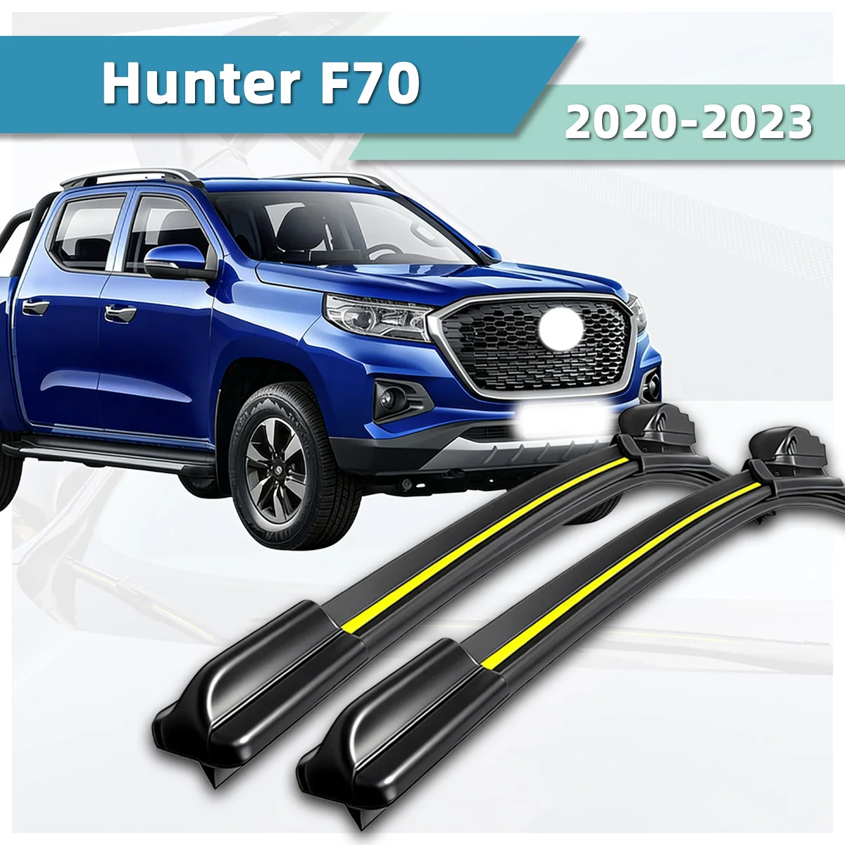 

Fit For Changan Hunter F70 (2020-2023) Wiper Natural Rubber Strip Boneless Silent Car Windshields Front Wiper Car accessories