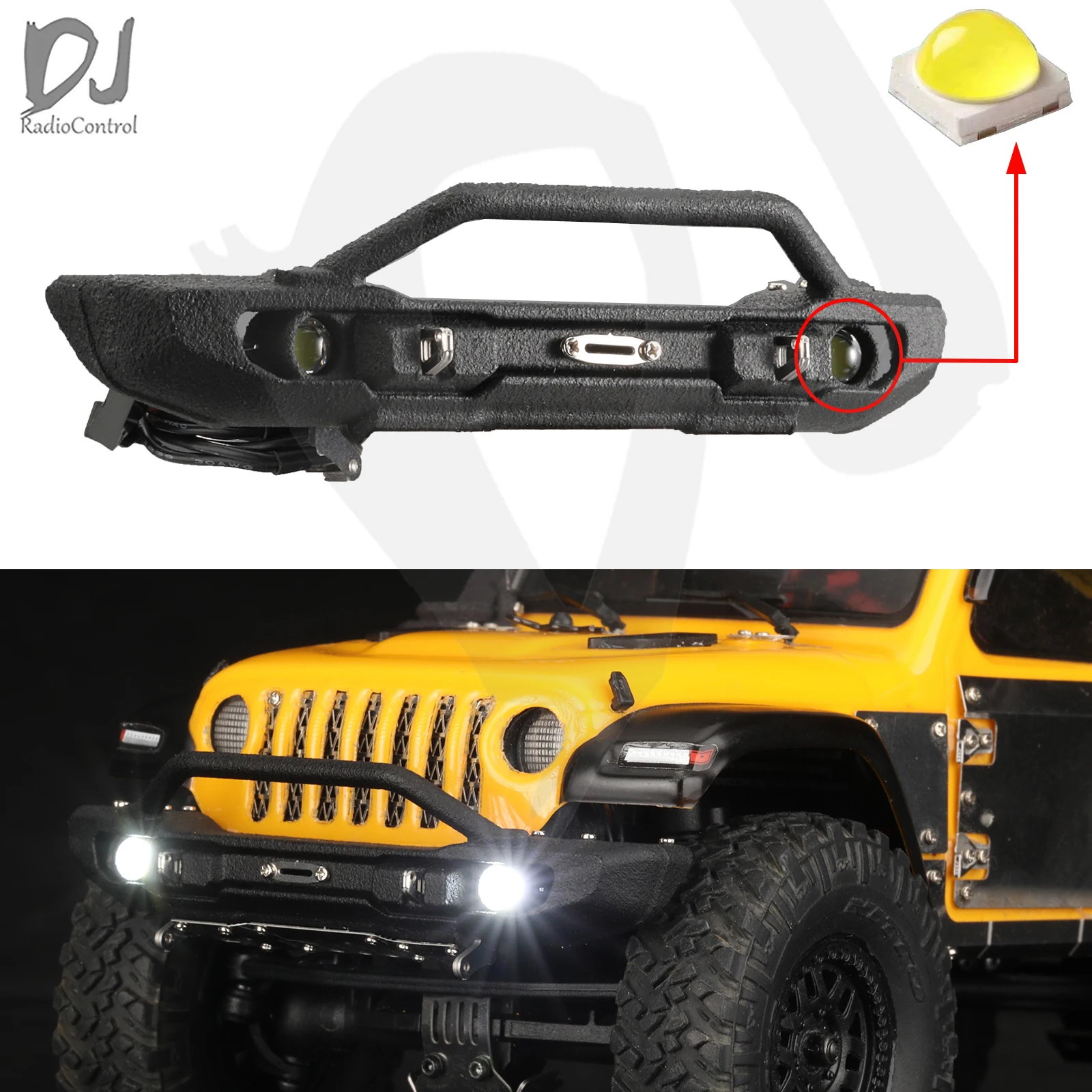 DJ 1/24 Nylon Front Bumper Bar for Axial SCX24 The tenth anniversary Bumper RC Car Body Protection Upgrade Accessories rc carros