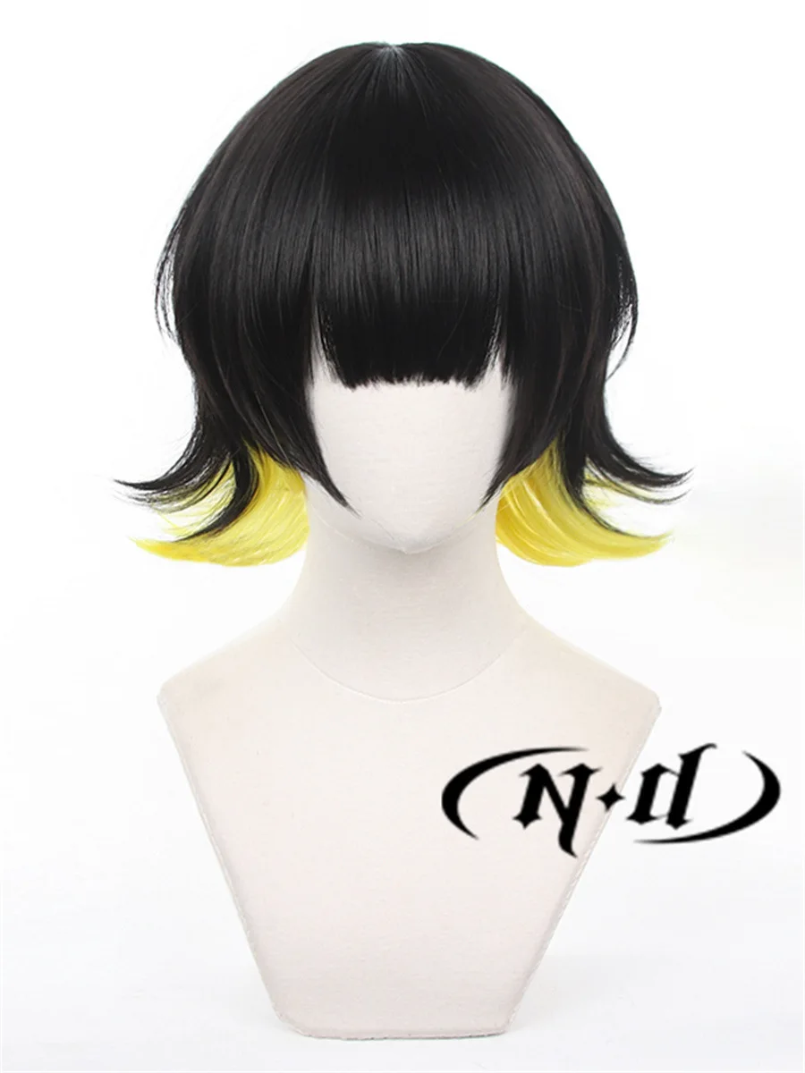 Perruque de cosplay Fengle Hui Blue Prison, design élégant, anti-curl, simulation réaliste du cuir chevelu