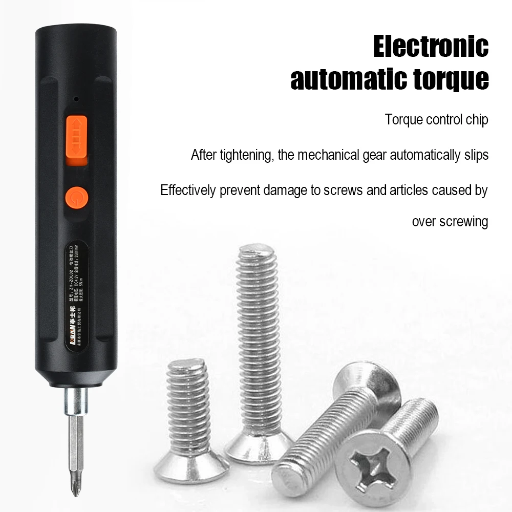 USB-Charging Electric Screwdriver Household Electric Screwdriver for Fastening Drilling and Screwdriving Tool Maintenance Tool