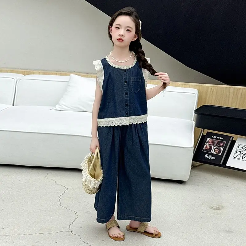 

Summer Suits for Girls Kids Clothing Elementary Student Girl Clothes Teens 2025 Female Child 4 Year Old Set Children Sets Top
