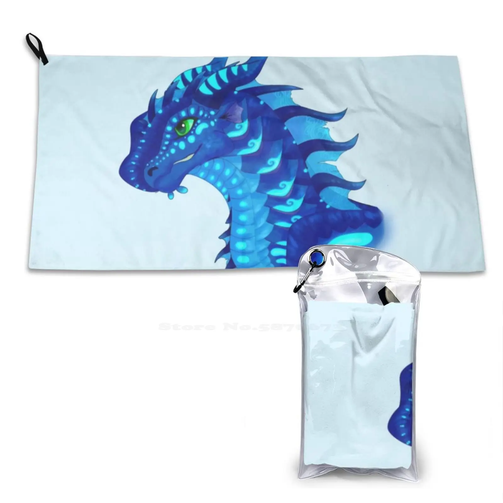 Tsunami-Of Fire Soft Towel High Quanlity Sport Washcloth Wings Of Fire Wof Dragonets Of Destiny Seawing Princess Tsunami Sea