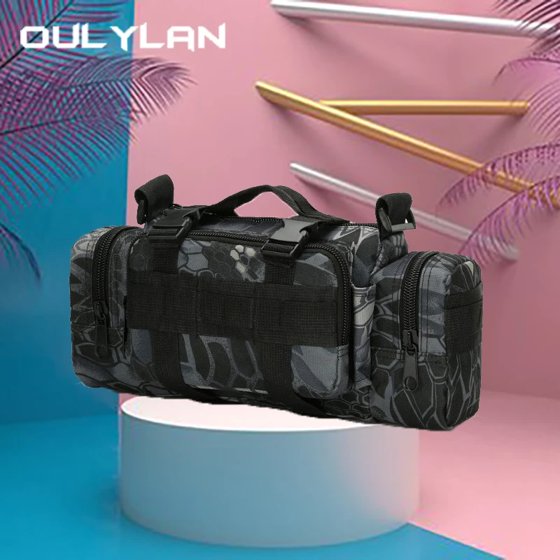 

Oulylan Shoulder Fanny Pack for Men Waterproof Cross-body Waist Sling Bag for Hiking Outdoor Climbing Fishing Camping Handbag