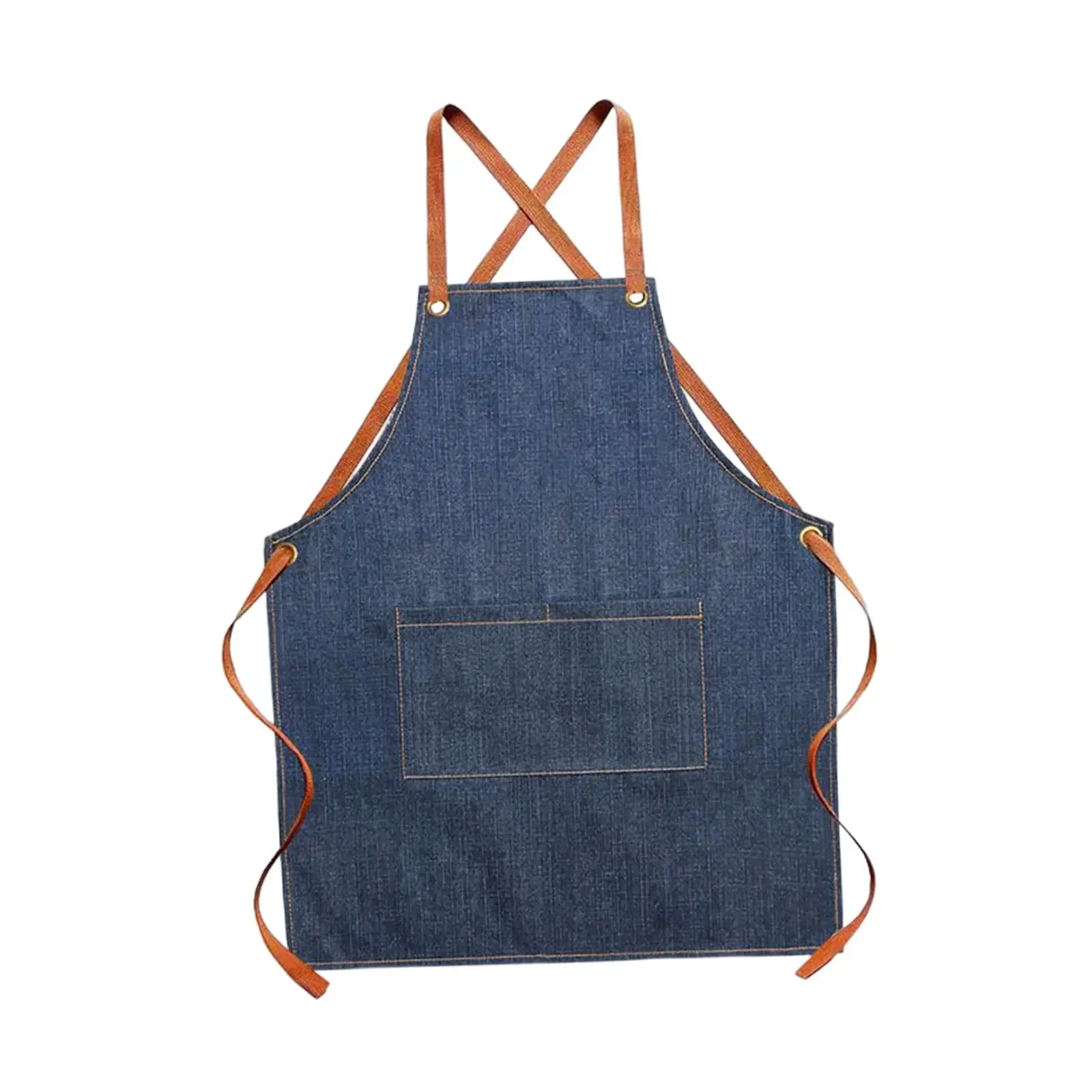 Denim Apron Chef Apron with Pocket Men Women Children Adjustable Strap Bibs Kitchen Apron for Restaurant Hair Stylist Pottery