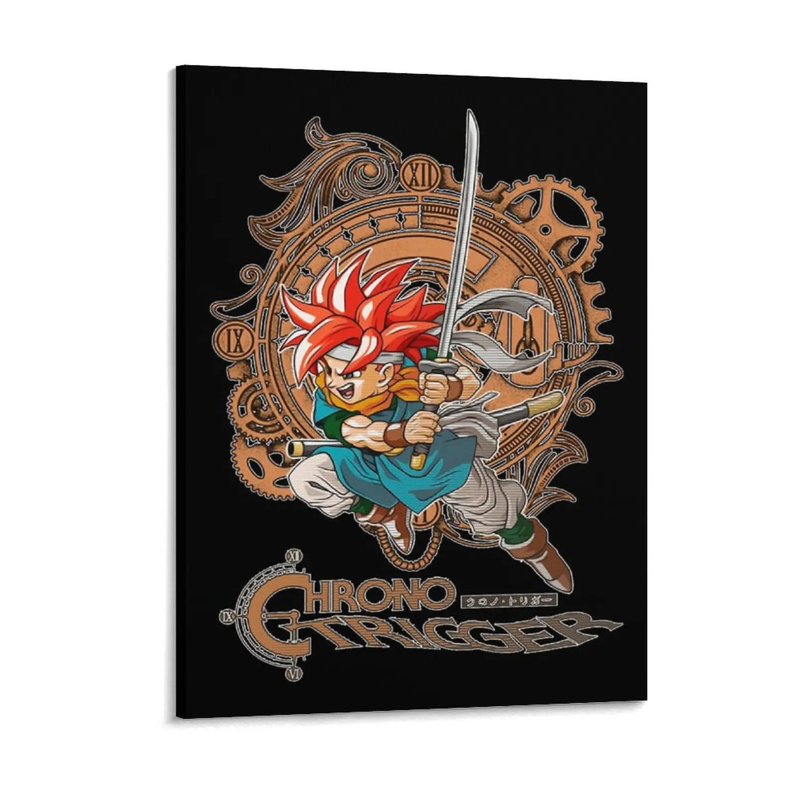Chrono Trigger 02 Canvas Painting Pub Wall Pub Designer Cave Bar Framed Wall Paintings