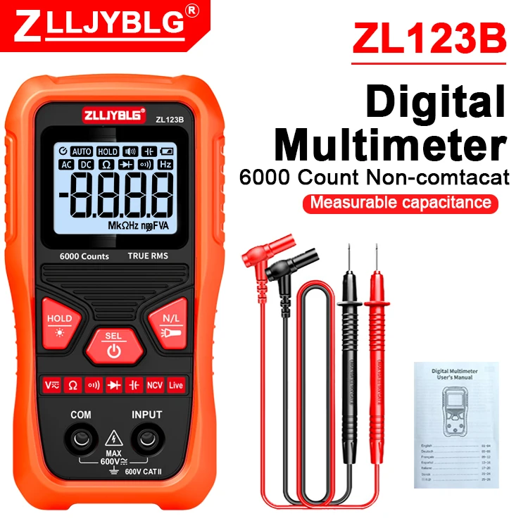 Mini Digital Multimeter Smart Elektriker Tester Für DC/AC Spannung Kapazität Ohm Hz NCV Professionelle Multitester – Detail 11