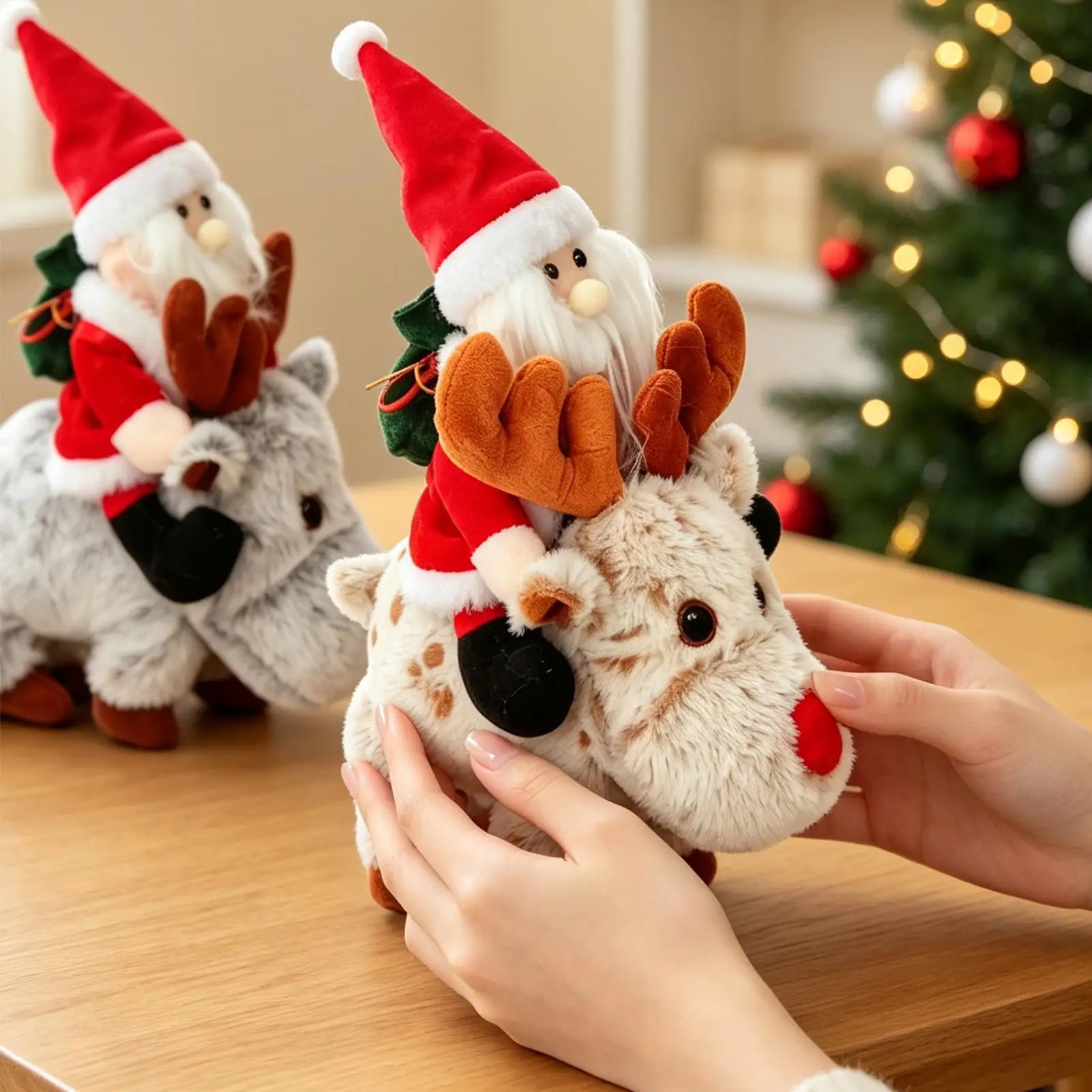 Electric Claus Toys Interactive Electric Figure Dolls With Music Musical Christmas Figurine For Kid Boy Girls Holiday Winter