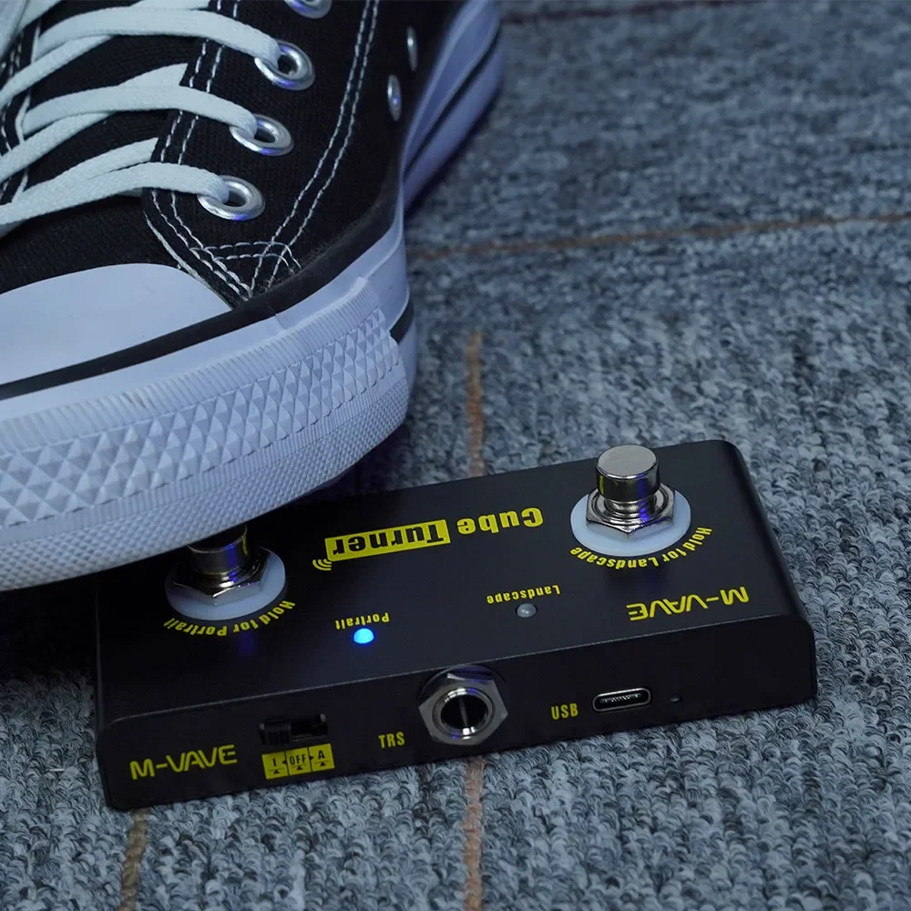 M-VAVE Cube Wireless Turner Page Turner Pedal Rechargeable Music Sheet Turner يدعم اتصال Looper أدوات متوافقة
