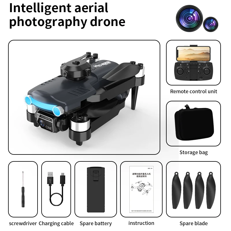 H10 Brushless RC Drone 4K doppia fotocamera professionale fotografia aerea droni giocattolo posizionamento del flusso ottico modalità senza testa regalo ragazzo