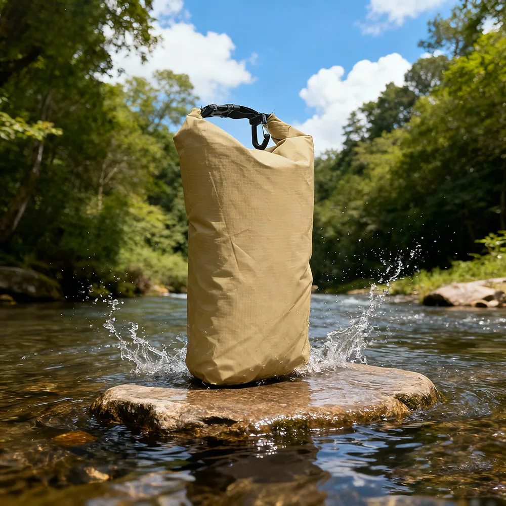 Ultraleichte Wasserdichte Trockentasche mit Rollverschluss Große Kapazität Faltbare Leichtgewichtige Tasche für Canyoning Schwimmen Abenteuer Paddeln – Detail 8