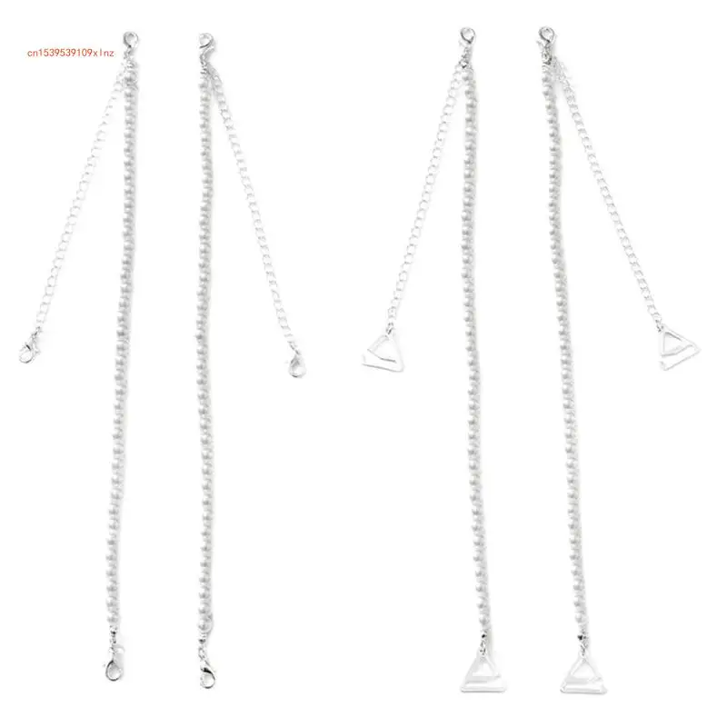 

1 Pair Adjustable Shoulder Straps Pearl Beaded Bras Straps Replacement Underwear String for Women Bras Top Wedding Dress