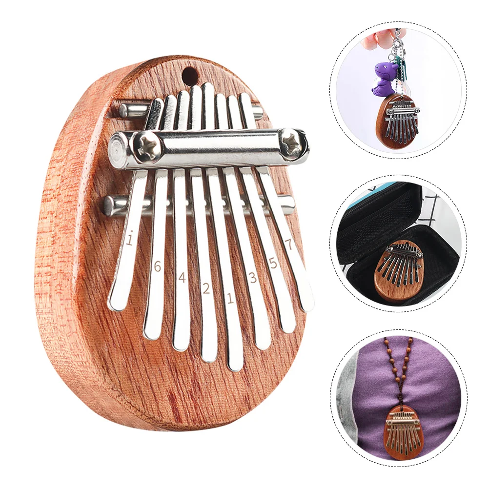 

1pc Mini Kalimba 8 Keys Thumb Piano For Beginners Premium Wood Finger Musical Instrument Portable Small Wood Instrument Ideal