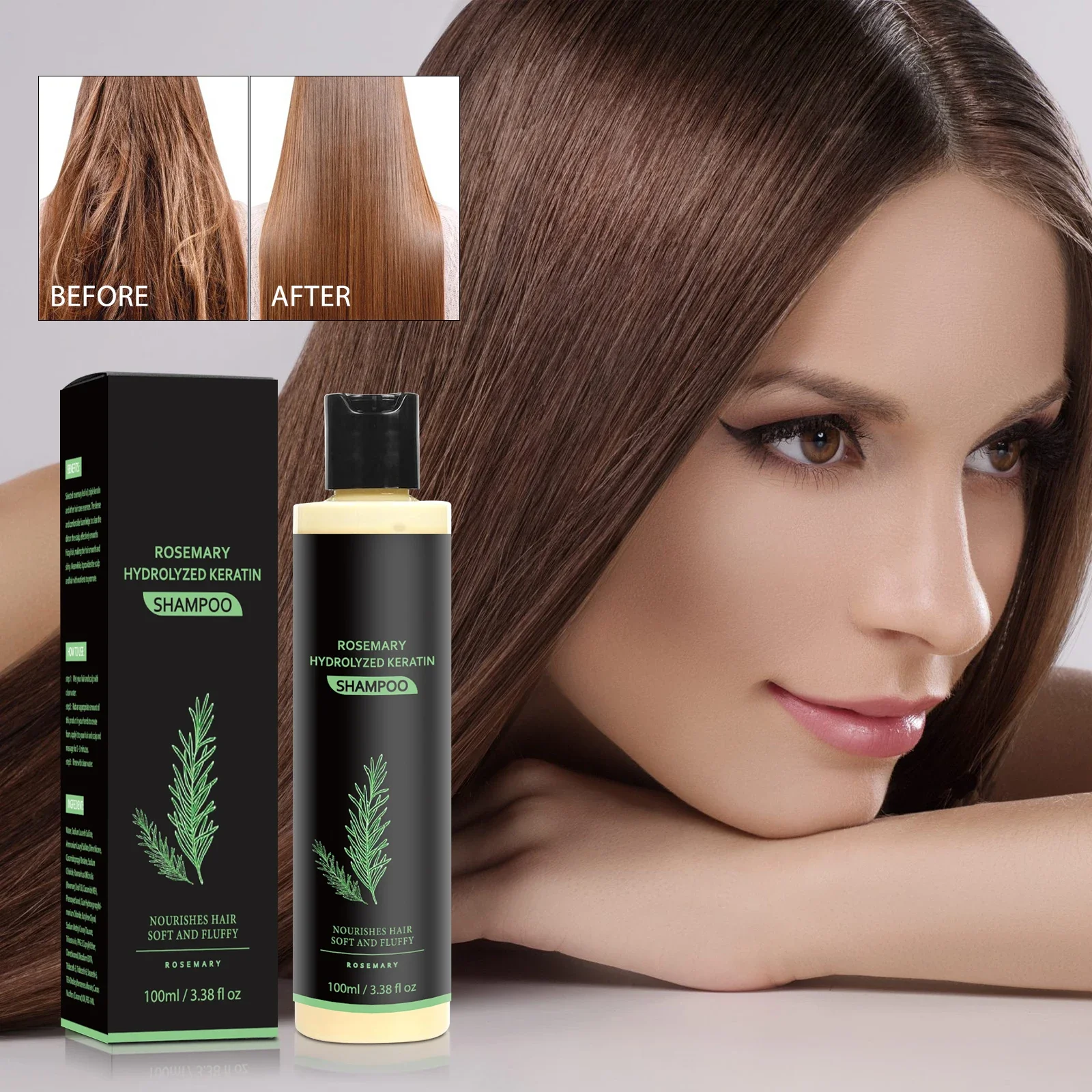 

Rosemary Anti Baldness Hair Shampoo Hair Regrowth Deep Nourishing Repair Split Ends Hair Soothing Scalp Anti Dandruff