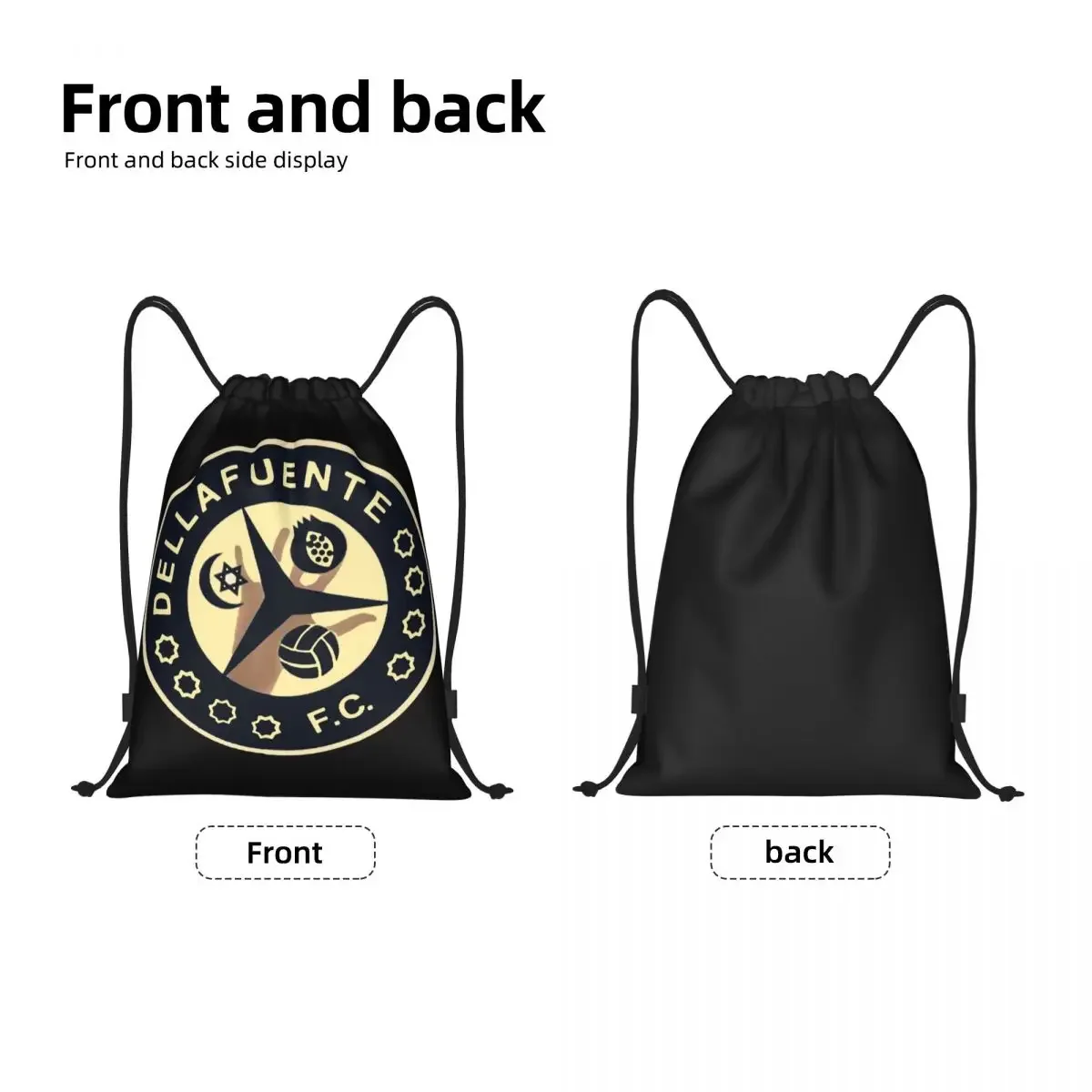 Dellafuente Drawstring Bags Men Women Portable Sports Gym Sackpack Spanish Rock Rapper Shopping Backpacks