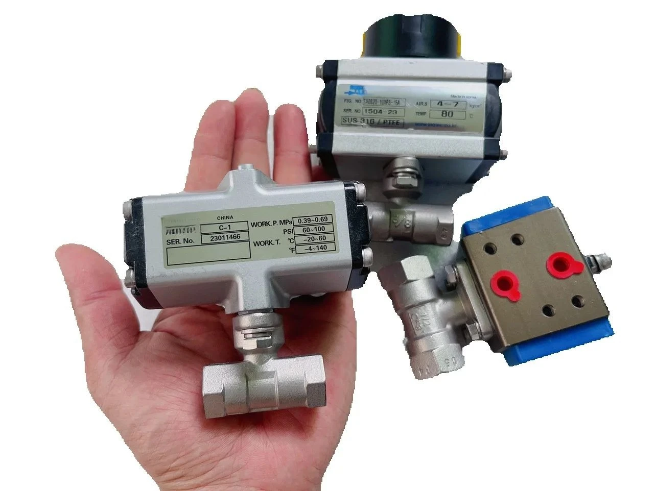 Miniature Stainless Steel 316 C-UTE Pneumatic Ball Valve for Precise Fluid Control