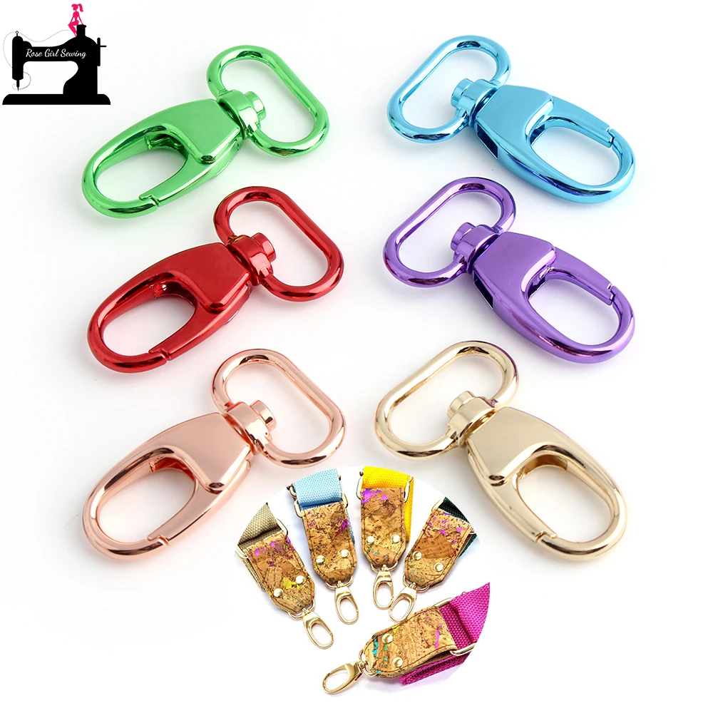 5/20/50PCS Metal Key Ring Dog Collar Lanyard Snap Hook Lobster Claw Clasp For Bag Purse Shoulder Strap Swivel Buckle Accessories