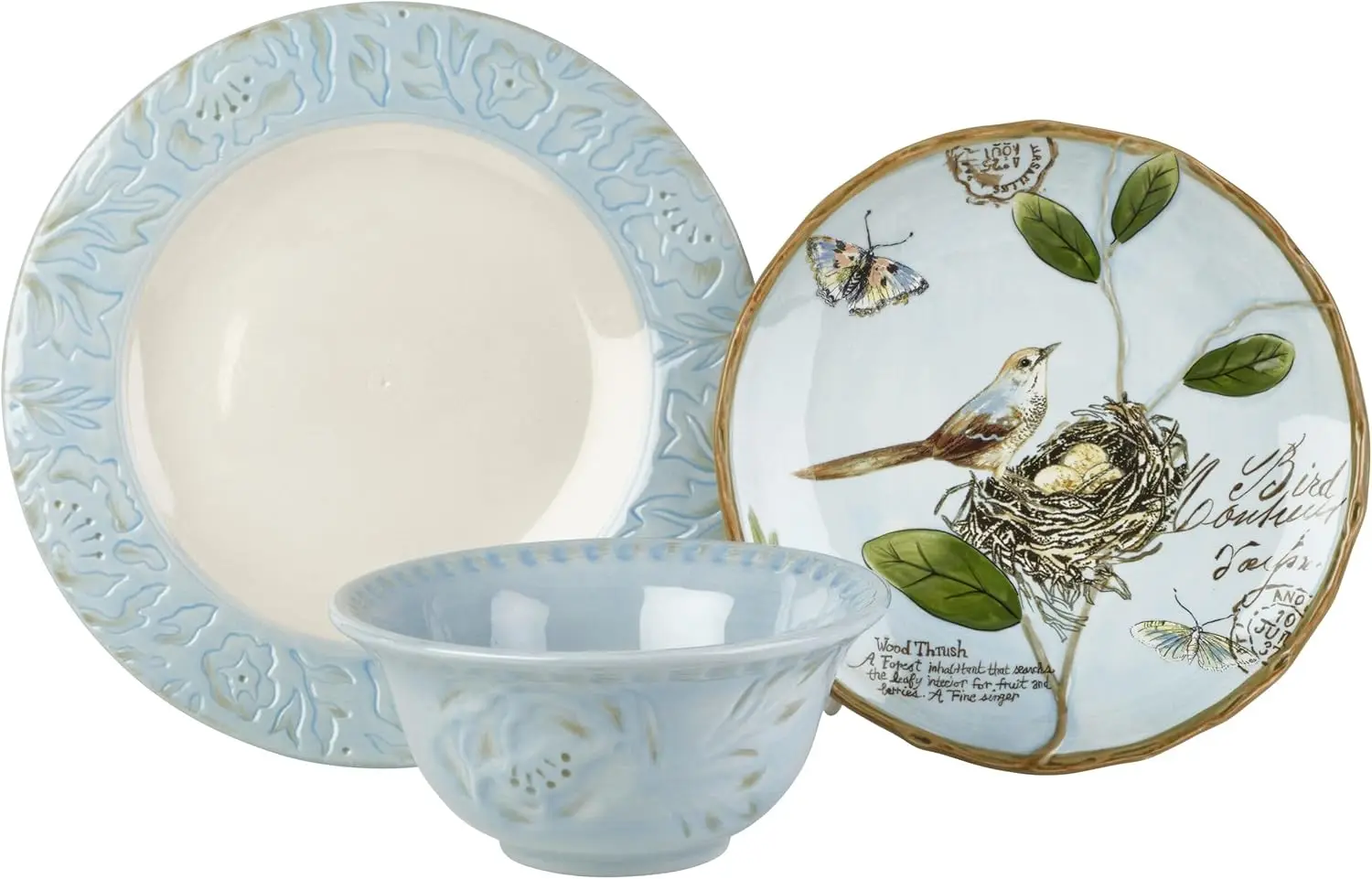 12-częściowy zestaw naczyń Toulouse Blue, serwis dla 4 osób