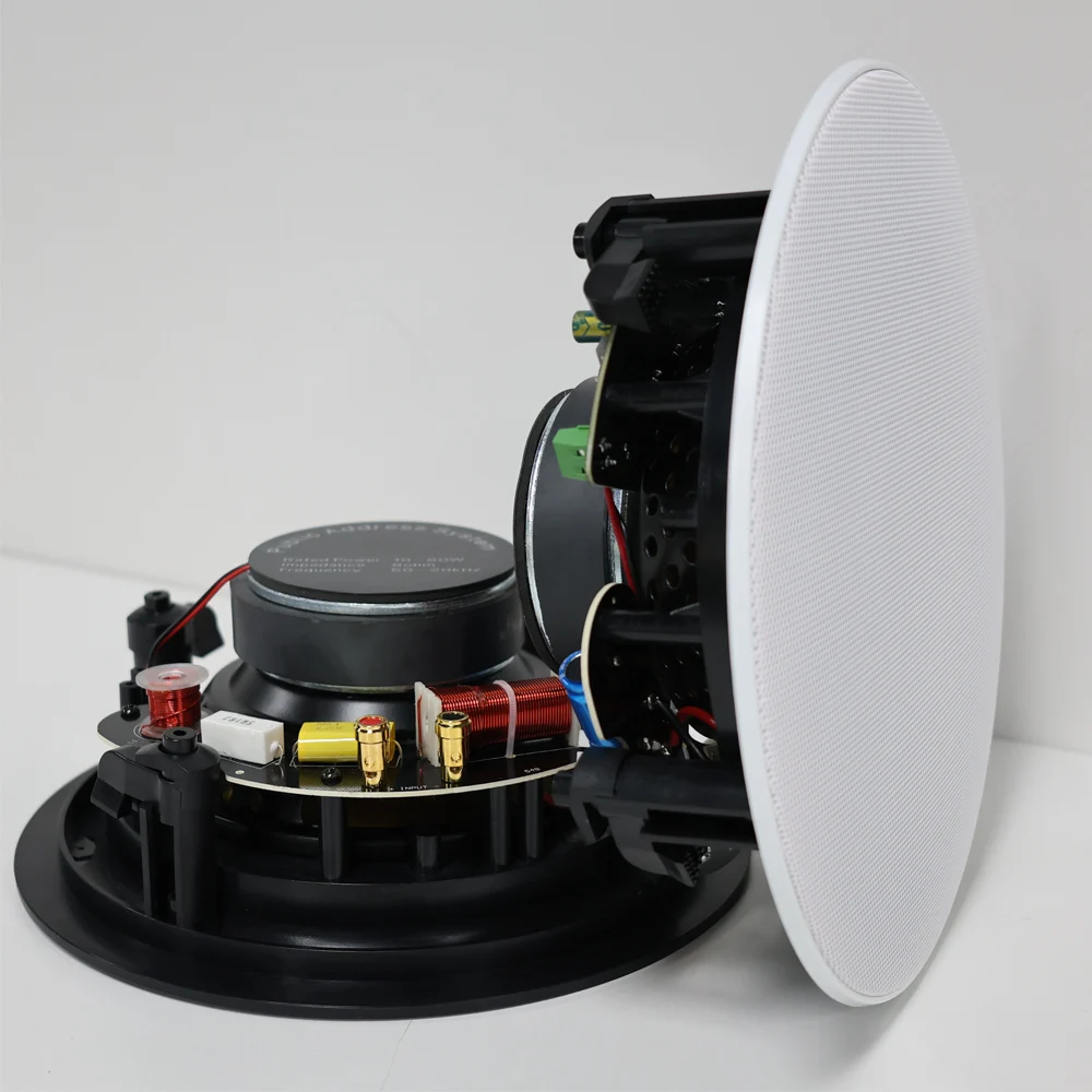 6-Inch 60W + 1.5-inch home theater tweeter, Bluetooth ceiling speaker with 120-watt amplifier supports secondary TV connection