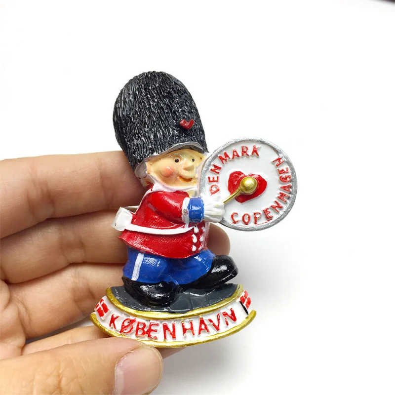 

Danish Royal Guard in Copenhagen3d3D Painted Magnetic Fridge Magnets Travel Souvenirs Home Decorations