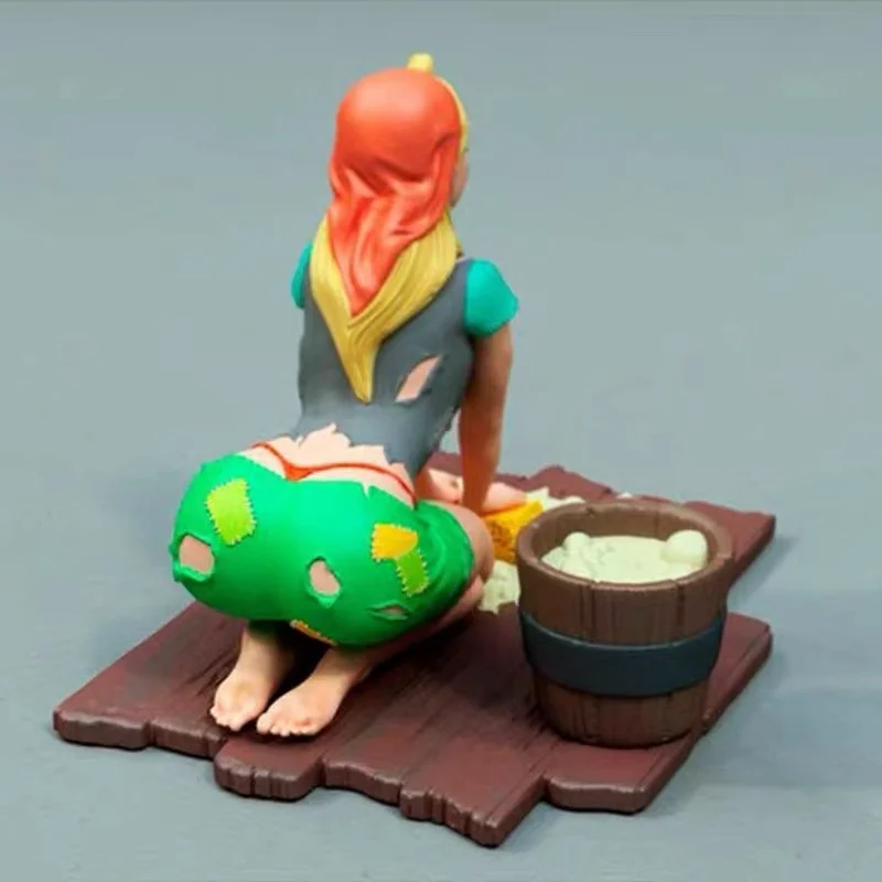 Modèle de figurine de femme de chambre non peinte et non assemblée, personnages de dessins animés animés, 1/24 résine, livraison gratuite