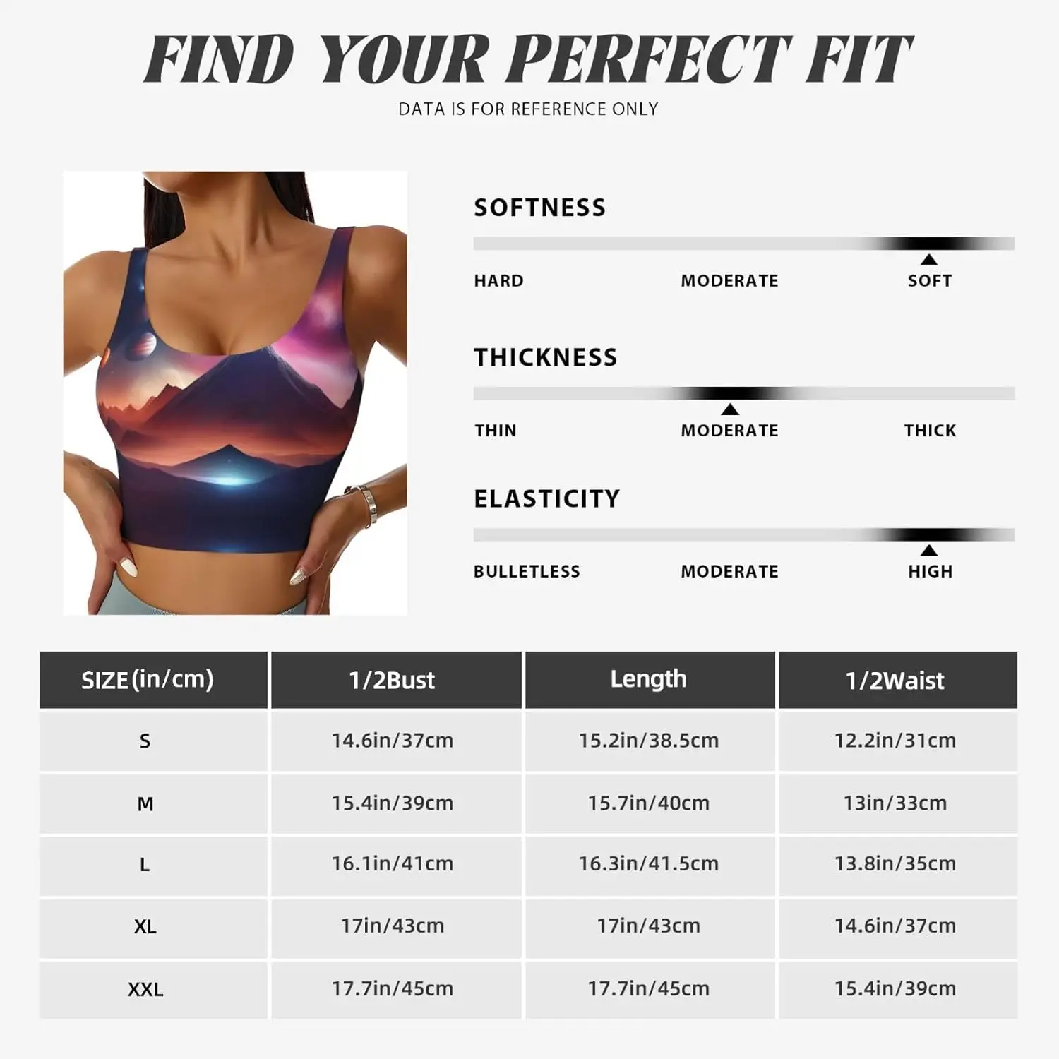 갤럭시 스페이스 아트 요가 운동 피트니스용 여성용 스포츠 조끼 인쇄 - 운동선수용 캐주얼 민소매, 블랙, 미디엄