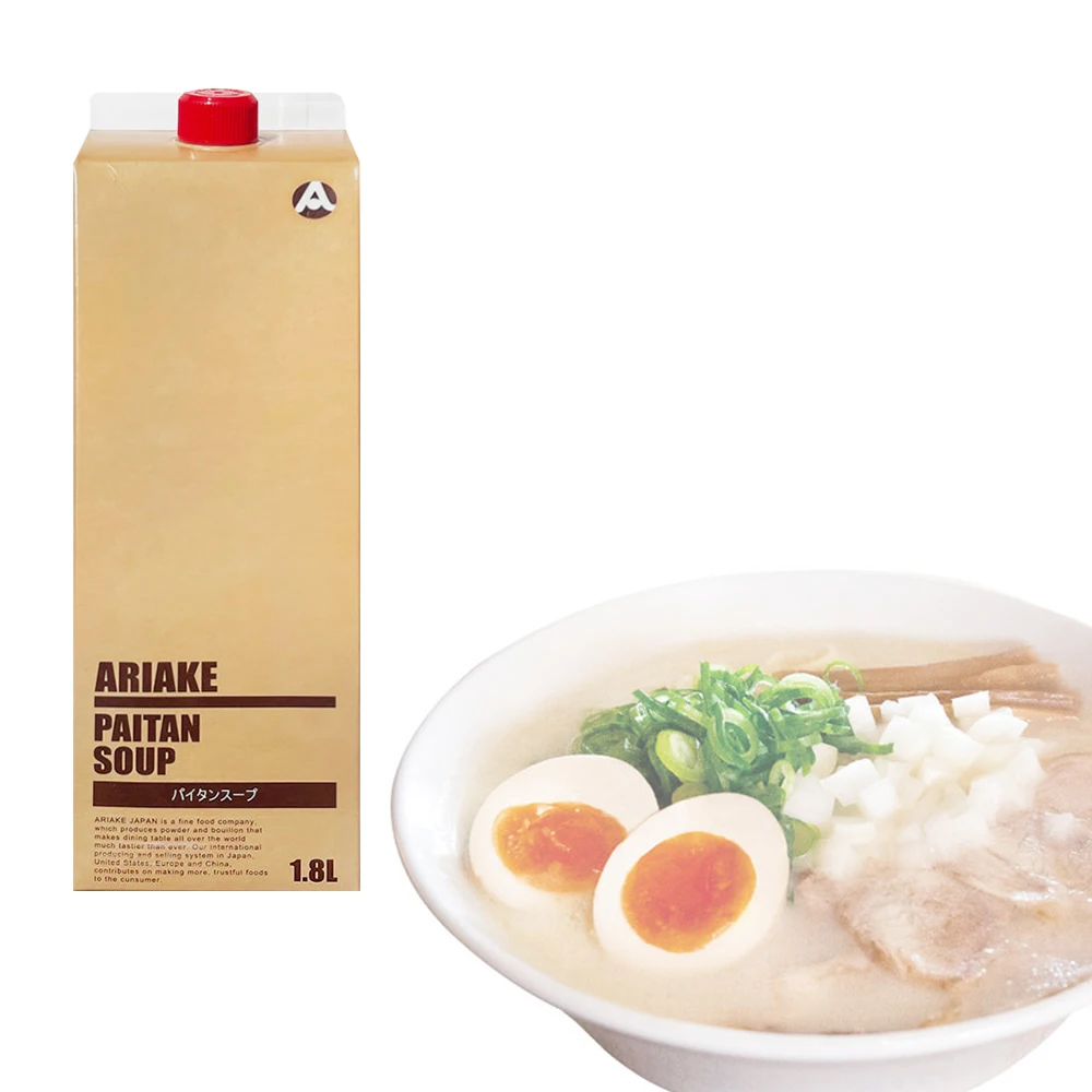 Sopa Ariake Baitan 1.8L Tonkotsu Ramen Salsa Ramen Caldo de hueso Uso en restaurante de gran capacidad