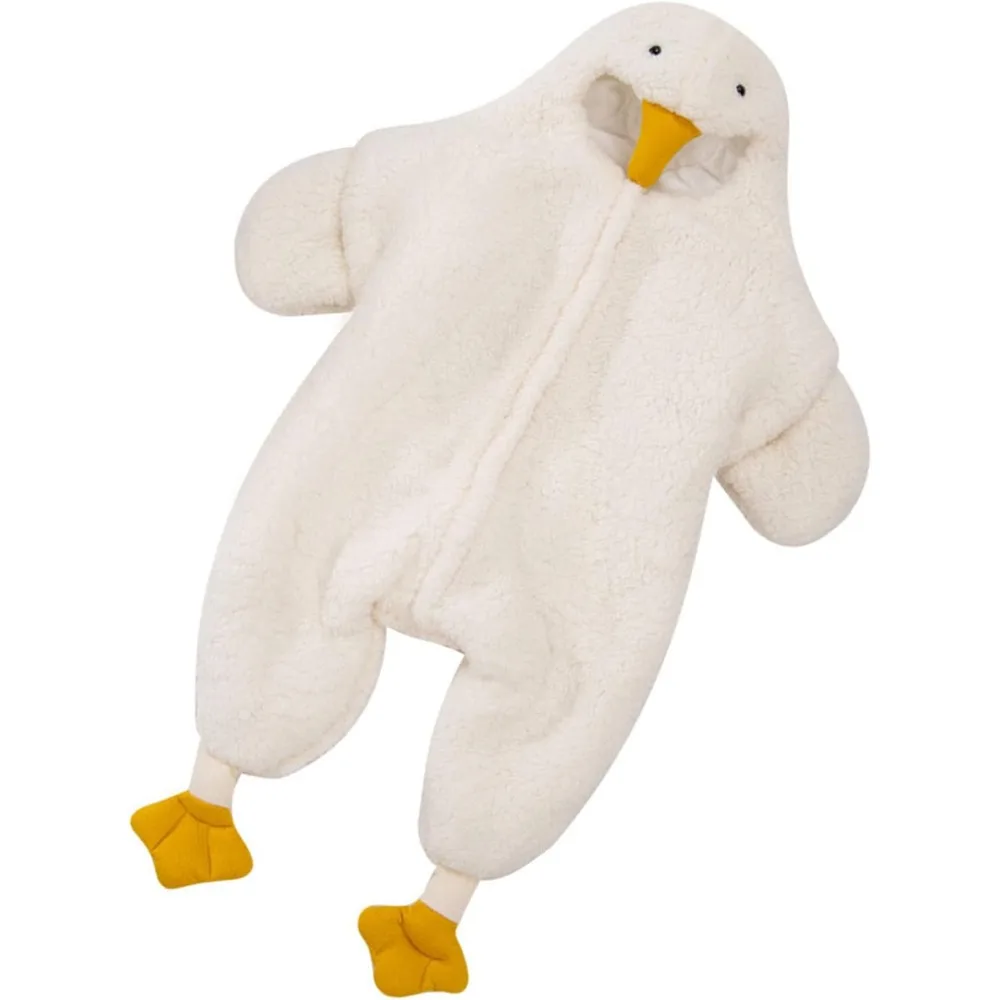 Baby Bunting body, White Goose Cute Style autunno e inverno Warm Skin Friendly body, regali di festa per neonati 0-6 mesi