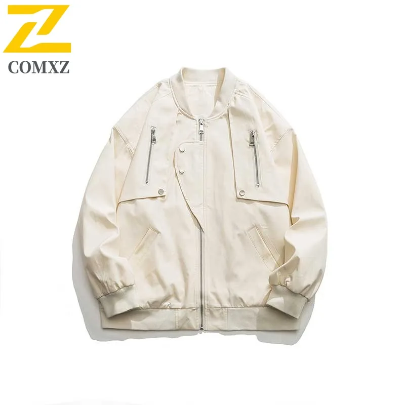 

COMXZ Мужская куртка Роскошное многофункциональное пальто для приключений на открытом воздухе Модный бейсбольный воротник Комфортная легкая осенняя одежда для путешествий