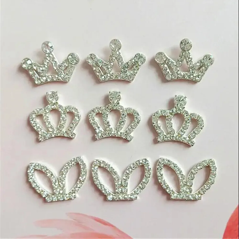 10pcs/lot Small Rhinestone crown embellishment ornament for DIY accessories craft suppliers