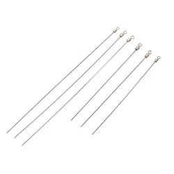 50pcs Hard Steel Wire Long Pole Fishing Swivel Stainless Steel Barrel Rolling Connector Fishing Accessories Tackle