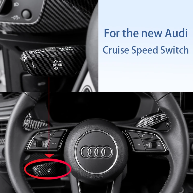 Center control interior modification wiper lever steering rod patch carbon fiber texture decoration For Audi A6 A4 A3 Q3 Q5 Q7 image 3