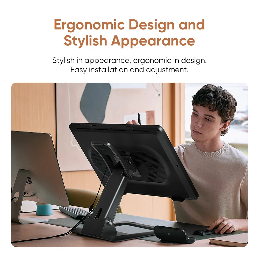XPPen ACS15 Adjustable Stand Ergonomic Design 20-90 Degrees 14 Angle Adjustment VESA Mount 75x75 100x100 for 17-32 inch 2-10kg