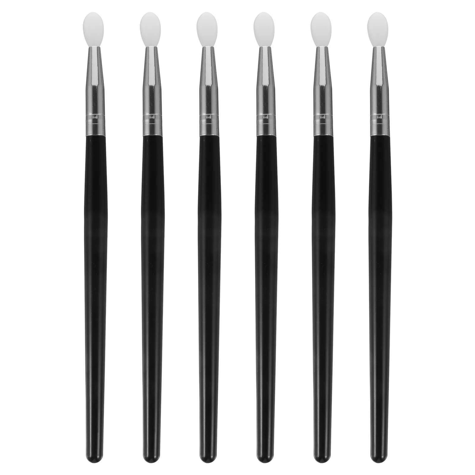 6 uds sombra de ojos de silicona máscara de labios aplicadores de maquillaje herramientas profesionales reutilizables fácil de limpiar resistente al líquido para lápiz labial en crema