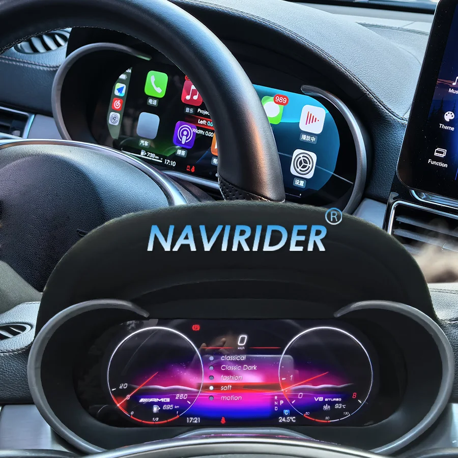 

For Benz ML GL GLE GLS W166 X166 2012-2019 Speedometer Instrument LCD Dashboard Panel Carplay Navigation Virtual Cockpit Clock